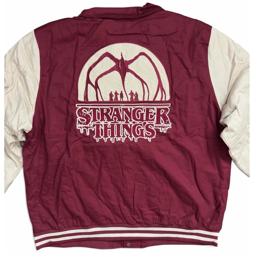 Stranger Things Varsity Bomber Embroidered Jacket Unisex Size 4X - Picture 8 of 9